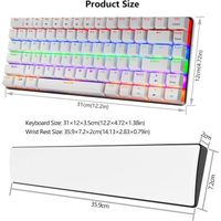 Clavier mécanique AK33 Keyclick Gaming LED 82 touches USB filaire Anti-Ghosting