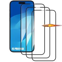 [Lot de 3] Verre Trempé Intégral pour iPhone 15 Pro Max, Protection d'écran Anti-Rayures