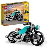 LEGO® Creator 3-en-1 31135 La Moto Ancienne, Jouet Voiture Classique et de Rue, avec Dragster
