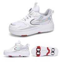 Baskets Enfants Chaussures à Roulettes Garçons Filles Sneakers Automatique De Patinage - Blanc - YTisabella™