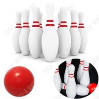 TD® Mini Jeu de Bowling 10 Quilles + 1 Balle et 1 Tapis- Jeu Bowling Enfants- Quille Jouet- Jeux Plein Air