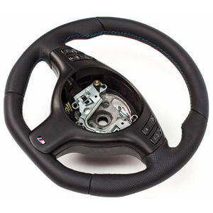GLATES VOLANT EN Cuir pour BMW E39 E46 Volant Avec Couverture Multifonction Noir EUR 401,29