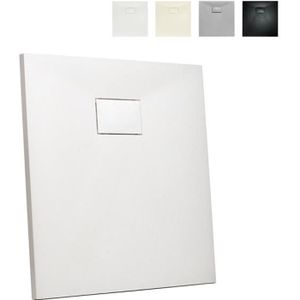 RECEVEUR DE DOUCHE Receveur de douche carré à l'italienne pour salle de bain moderne 90x90 Stone, Couleur: Blanc
