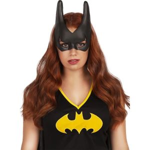 Masque Batman Dark Knight - Plastique Noir - Taille Unique Adulte/enfant - Élastique Réglable - Pour Cosplay, Halloween, Fêtes - 2
