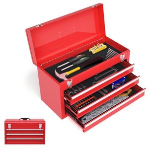 Tbest boîte à outils en fer Support de conteneur de boîte de rangement d' outil de réparation de boîte à outils multifonction - Cdiscount Bricolage