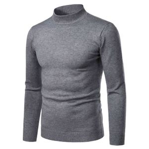 WSLCN Homme T-Shirt à Col V en Coton Automne Hiver Chaud Basique Pull Couleur Unie Slim Fit Manches Longues Casual Sweatshirt