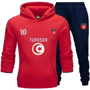 TENUE DE FOOTBALL Jogging survêtement enfant Rouge - Tunisie - Footb