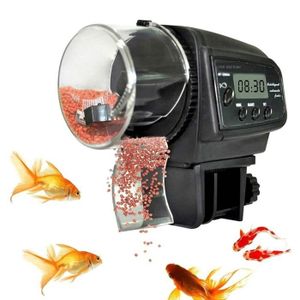 DISTRIBUTEUR D'ALIMENT TD® Le Meilleur distributeur electrique de nourriture pour poisson aquarium combattant rouge de bassin exterieur petit programmable