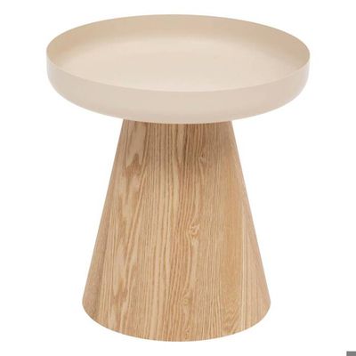 Milton & Oldbrook Table D’Appoint Geneva 55 Cm Effet Travertin - Design Moderne Et Élégant