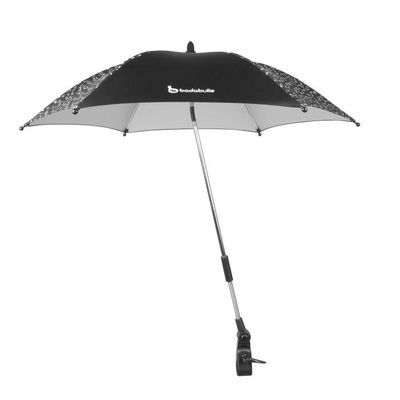 Parasol Poussette Universel EHOTER - Protection UV 50+ - Pince Flexible 360° - Diamètre 85cm - Beige