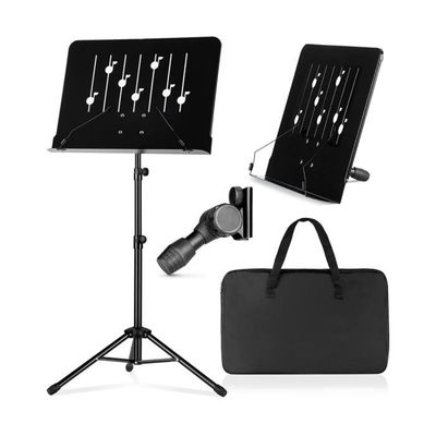 Pupitre De Partition Pliable PARENCE - En Aluminium, Hauteur Réglable 70-132 Cm - Avec Housse - 1