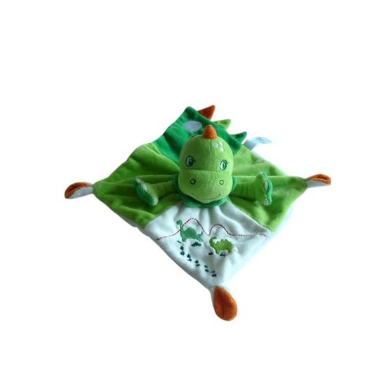 Doudou Bébé Dinosaure Diplodocus Best Years - Peluche Grise Avec Couverture - Dès La Naissance - Lavable Machine - 20 Cm