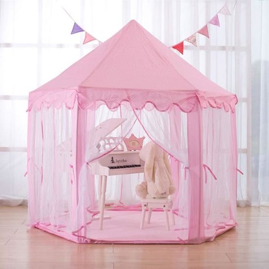 Tente de Jeu Princesse Rose - SHLK - Château Hexagone - Maille PVC
