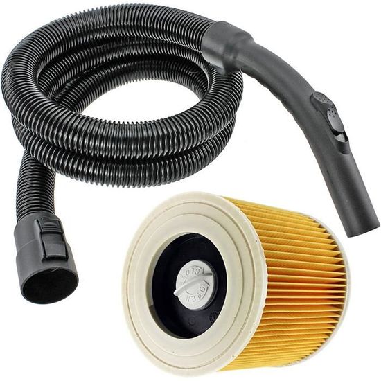 Tuyau De Rechange Long Pour Aspirateur Karcher NT20/30 Et Série WD - 5 M Ou 3,5 M - Noir - Compatible Avec De Nombreux Modèles