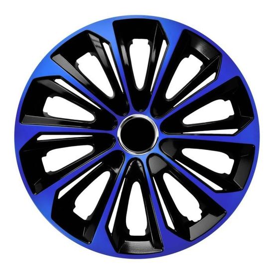 NRM 14" kit enjoliveurs de roue bleu/noir set complet de 4 pièces