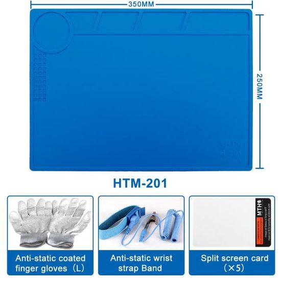 Tapis De Soudure En Silicone Magnétique S150 - Grand Format 26.9x38.9cm, Résistant à La Chaleur, Avec Rainures