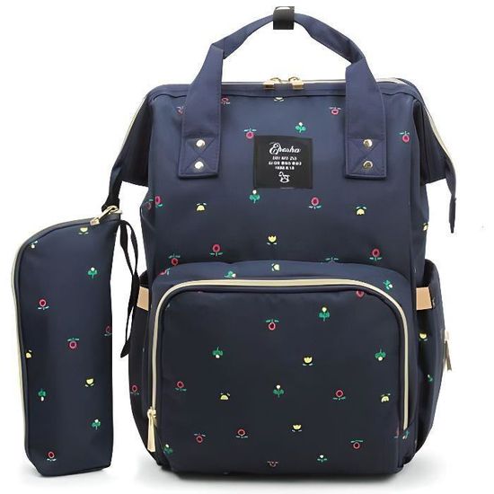 SONARIN Sac à Dos à Langer Bébé Étanche Multifonction - Grande Capacité Avec Sangles Poussette