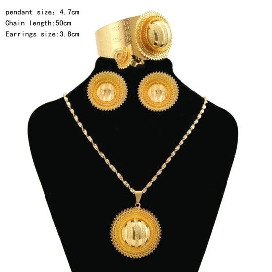 Ensemble De Bijoux De Mariée Indien / Ethnique - Collier, Boucles D'oreilles, Bracelet, Bague