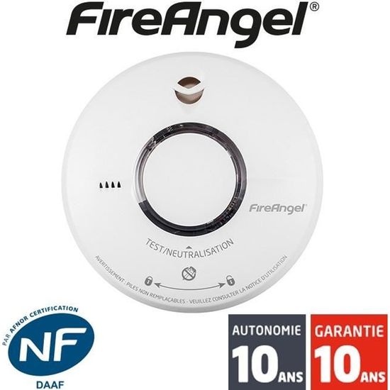FIREANGEL - Détecteur de fumée Thermoptek,Autonomie 10 ans, avec option  d'interconnexion sans fil, Fireangel (WST630) - Cdiscount Bricolage