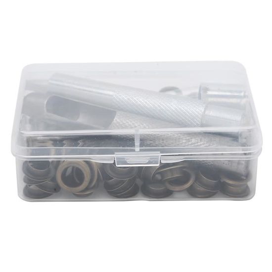 Metal Ensembles Oeillets 18pcs Trousse à œIllets Outils Grommet Tools