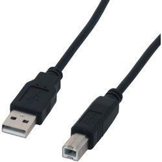 Câble USB MCL Samar - USB type B - USB 2.0 - 1.8 m - Noir