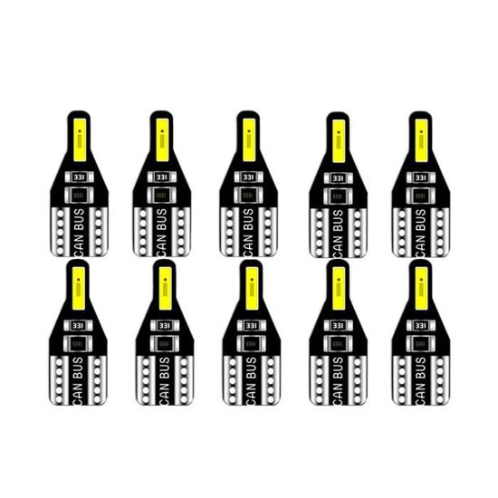 Lot De 2 Ampoules LED T10/W5W Couleur Ambre 12V - Pour Clignotants, Feux De Position - Marque Uxcell - Neuf