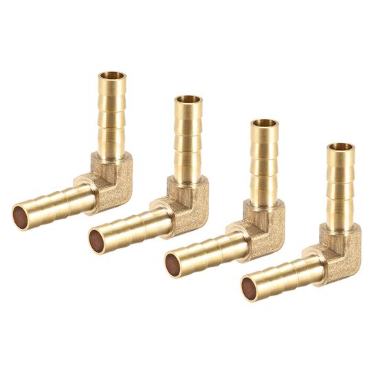 Raccord Coudé En Laiton Pour Tuyau Cannelé - Diamètre 8 Mm - Pour Eau Et Gaz, écrou Mobile, Finition Lisse