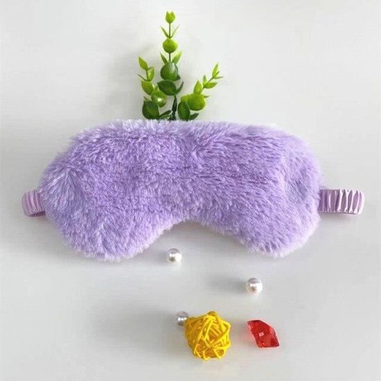 Masque Pour Les Yeux En Peluche - Doux Et Moelleux, Bloque La Lumière, Sangle élastique Ajustable, Pour Mieux Dormir