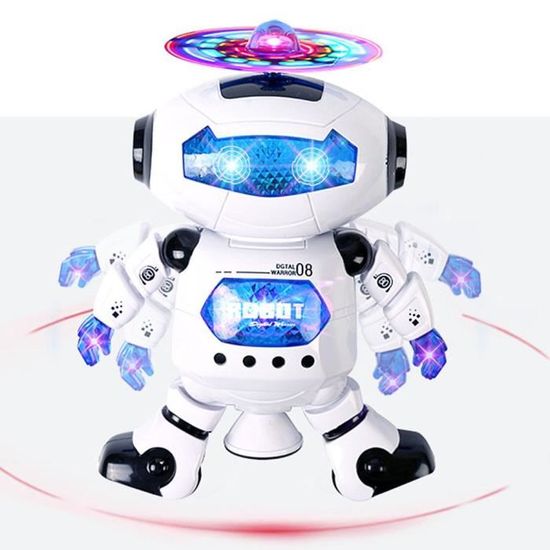 TD® Jouet robot hexapode électrique dansant et clignotant musique