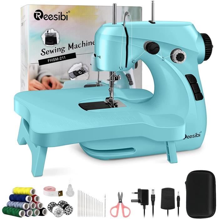 mini machine à coudre pour débutants, machine à coudre portable pour  enfants avec pédale et kit d'outils de couture, machine à cou