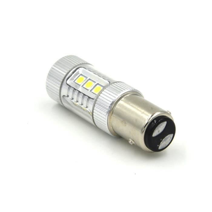 BAY15D 1157 DC 12-24V 80W 680LM Ampoule LED blanc pour Lampe Clignotant-Recul-Feu Frein de voiture