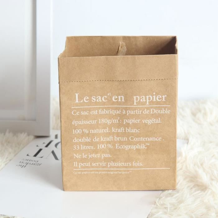 Sac de rangement mignon sac à linge en papier Kraft bébé enfants jouets sac de rangement de fleurs de fruits - Miaienu 1492