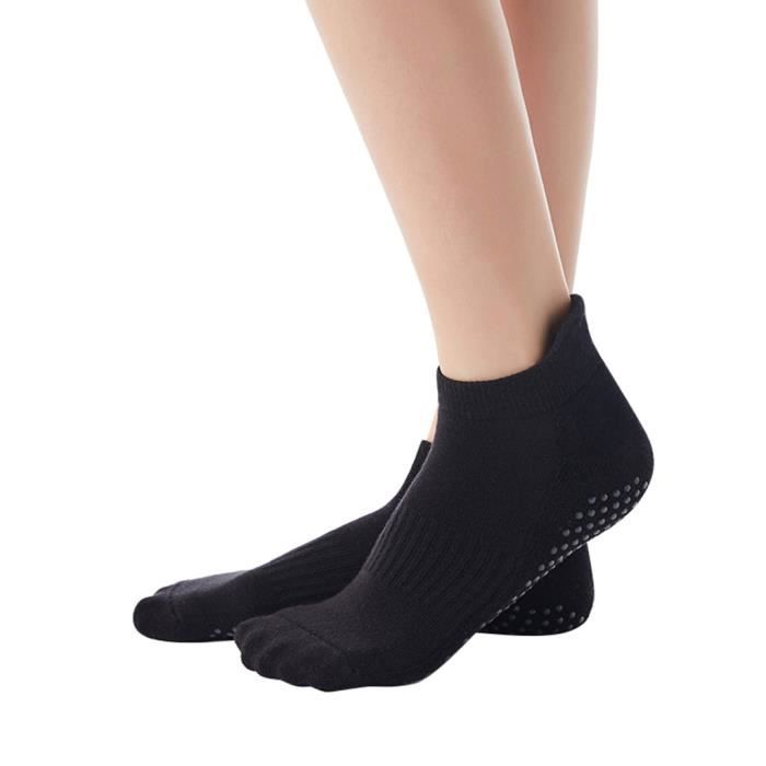 Chaussettes de yoga antidérapantes pour femmes Chaussettes de fitness antidérapantes avec poignées pour femmes
