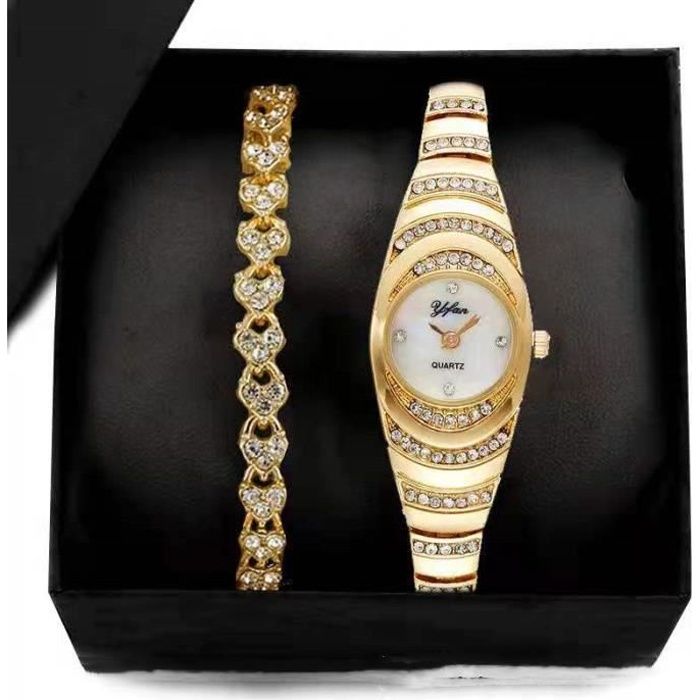 RMEGA Coffret Cadeau Montre Femme, Bracelet Femme, Montre pour Femme