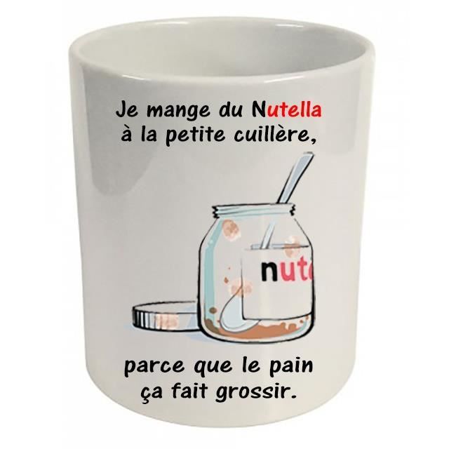 Pot a crayons Je mange du nutella a la petite cuillere, parc