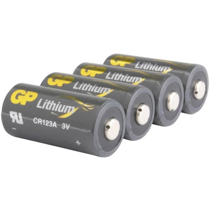 Pile photo CR-123A lithium GP Batteries CR123A 1400 mAh 3 V 4 pc(s) | OUTIL MODELISME - ACCESSOIRE MODELISME - PIECE DETACHEE