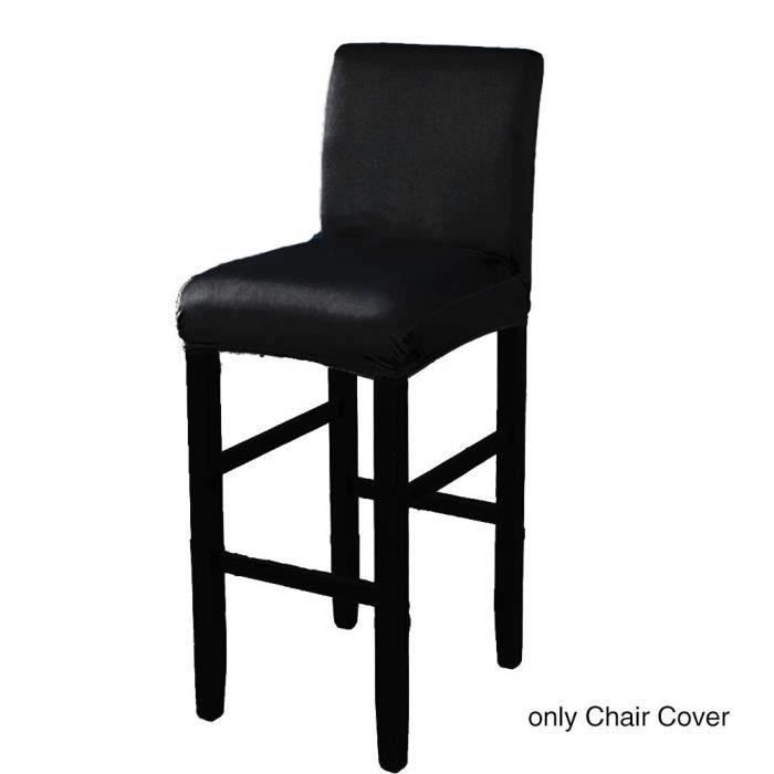 Housse de Chaise pour comptoir, Salle à Manger, Cuisine, Tabouret de Bar, café, Housse de siège Extensible, NoirNoirGS835949