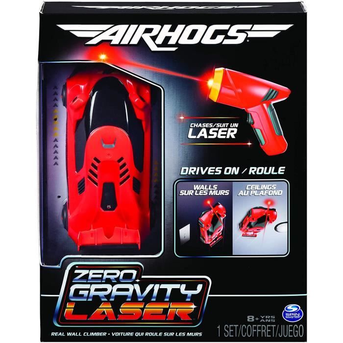 LASER ZERO GRAVITY - VOITURE TELECOMMANDEE - Air Hogs - Voiture enfant laser qui roule sur les murs - 6054126 - Rouge - Jouet Enfant