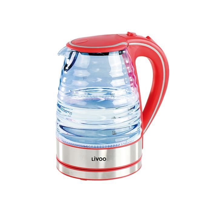 DOMOCLIP DOD128R Bouilloire électrique - Rouge