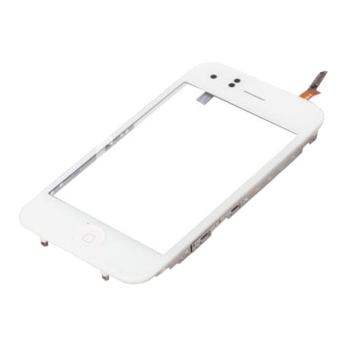Écran tactile + châssis avec haut parleur et bouton HOME de rechange pour iPhone 3GS (Blanc)