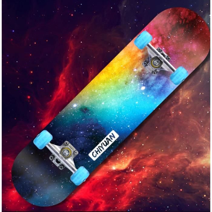 OHP Skateboard professionnel adulte / enfant / jeune de planche à roulettes à quatre roues en érable ,Avec pneus lumineux