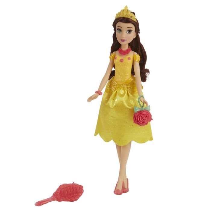 DISNEY PRINCESSES - Princesse et surprises - Poupée mannequin Belle - 10 vêtements et accessoires - 