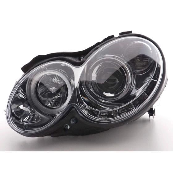 Phares Daylight set pour Mercedes-Benz CLK (type W209) année 04-09, chrome