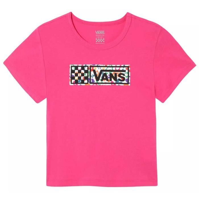 Vêtements fille T-Shirts Vans Rainbow Leopard
