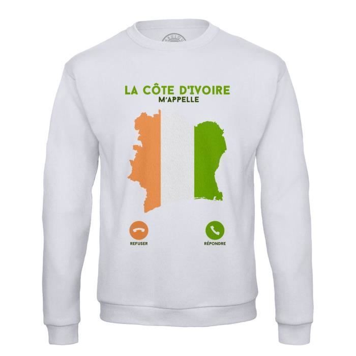 Sweat Shirt Homme La Côte d'Ivoire M'Appelle Voyage Passion Culture