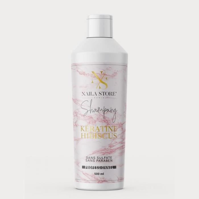 Shampoing Kératine Hibiscus sans sulfate sans paraben