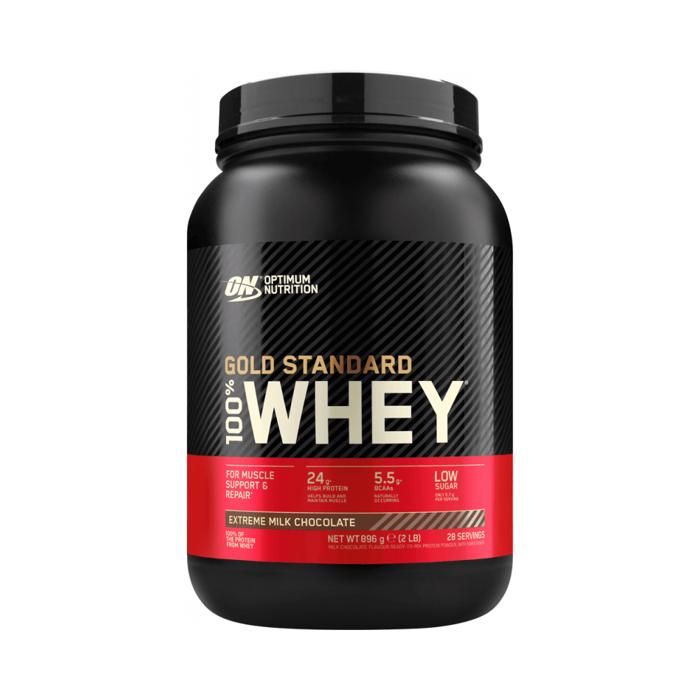 OPTIMUM NUTRITION Pot 100% Whey Gold Standard Chocolat au Lait - 908 gr
