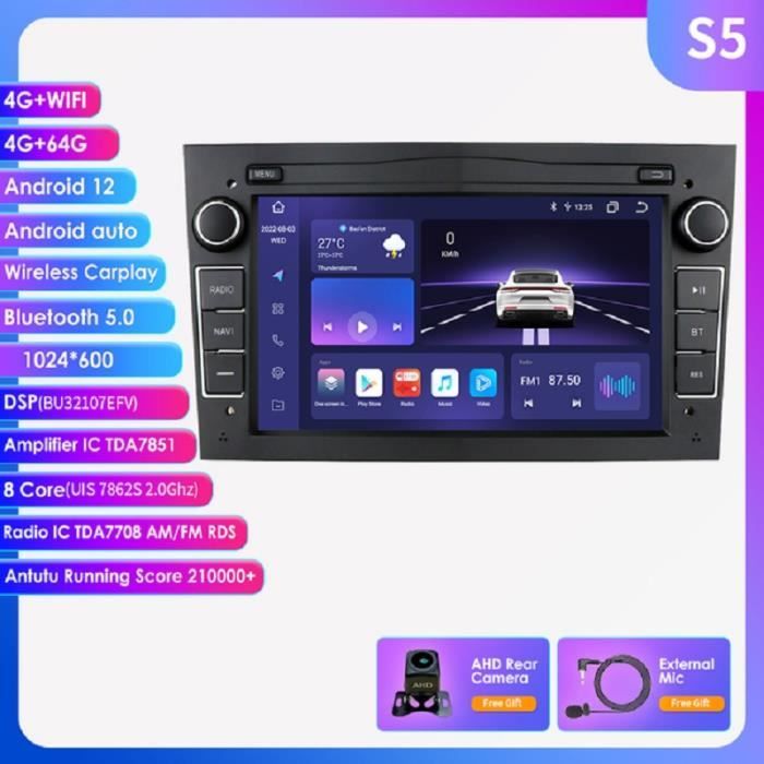 Android GPS 2Din pour Opel Astra H J 2004 Vectra Vauxhall Antara Zafira Corsa C D Vivaro Meriva Veda autoradio Nav Stéréo Bluetooth