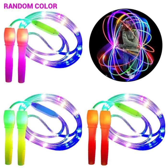 1Pcs LED D'exercice À Sauter Clignotant Light Up, Fitness Réglable Corde À Sauter Cadeau De Noël Pour Les Enfants Couleur aléatoire