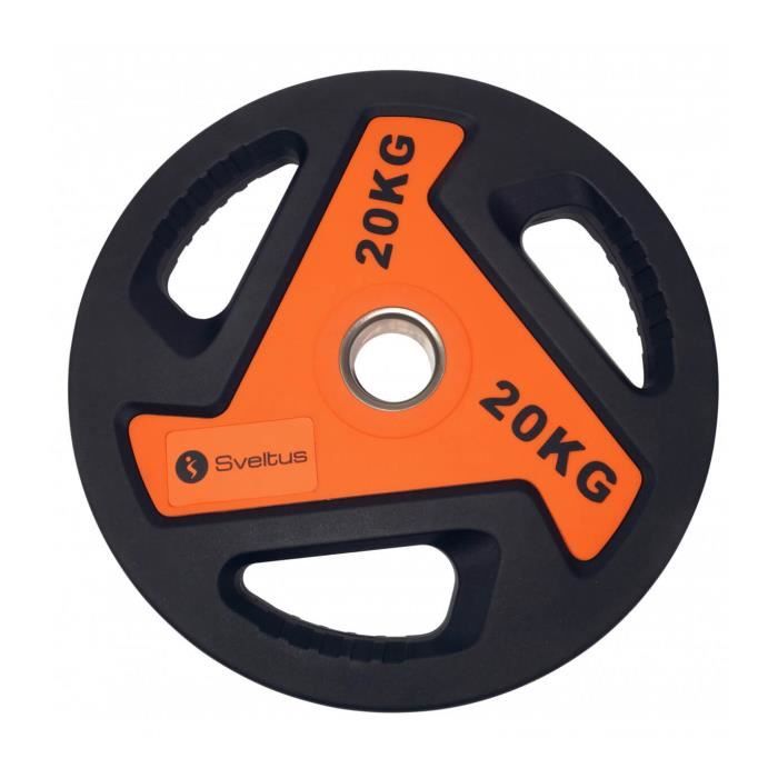 Disque olympique Sveltus 20kg - noir/orange - TU